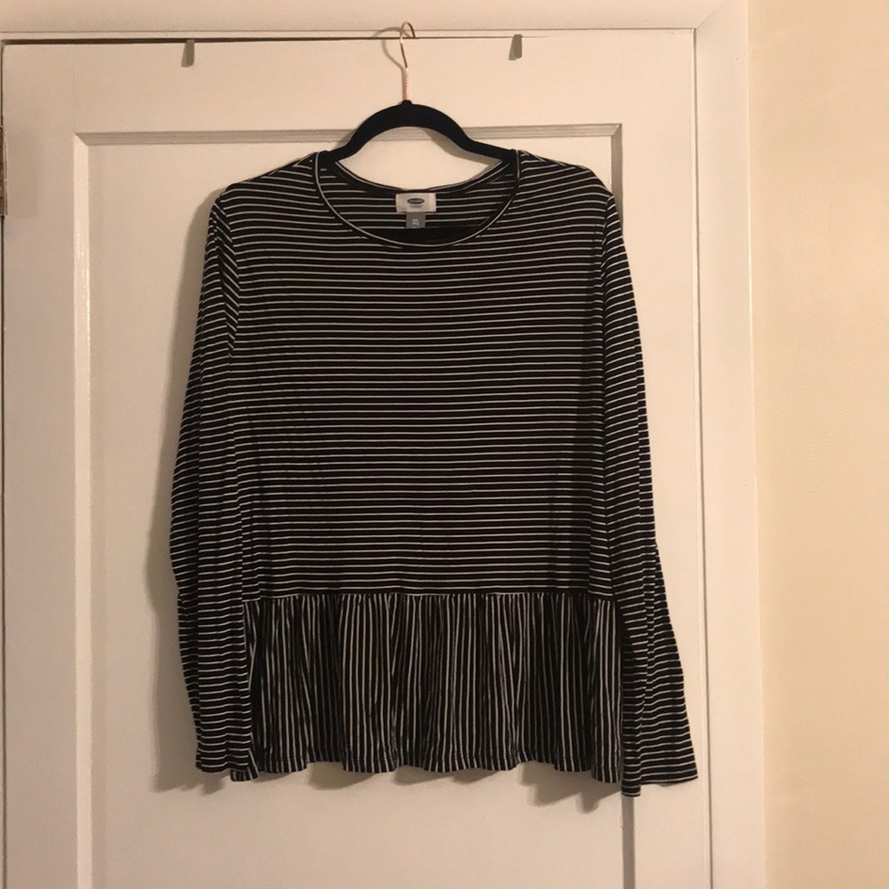 Long Sleeved Peplum Top